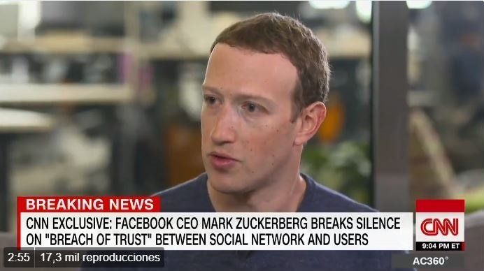 Mark Zuckerberg: “Nos equivocamos, fue una ruptura de confianza grave”