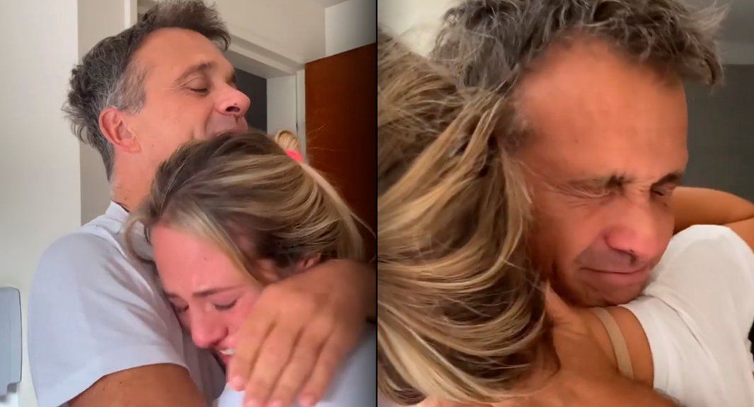 Sergio Lapegüe salió de terapia intensiva y pasó a una habitación común: el emotivo abrazo con sus hijos