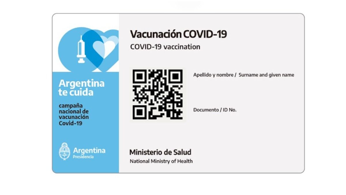 La credencial de vacunación digital de Mi Argentina será la acreditación internacional de vacunación contra COVID-19