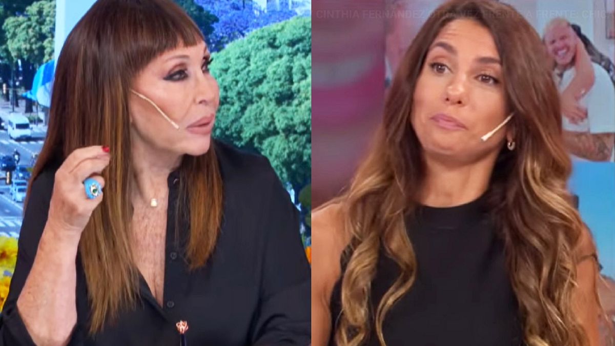 Cómo fue el tenso regreso de Cinthia Fernández al programa de Moria Casán: las picantes chicanas