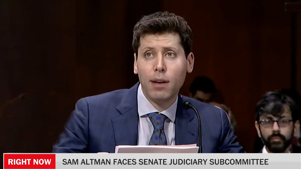 Sam Altman alerta al congreso de EE.UU. sobre la necesidad de establecer controles o límites para la inteligencia artificial. (Foto: Captura de TV)