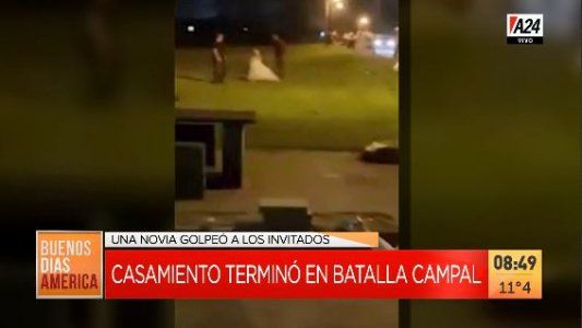 Virales: un casamiento terminó en una batalla campal