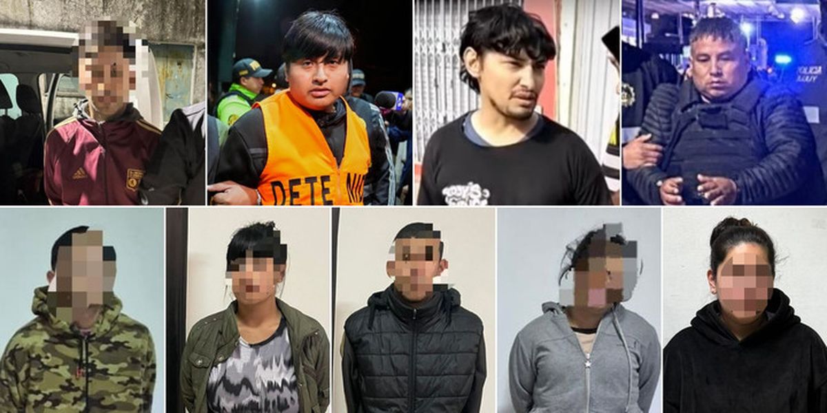 Algunos de los 16 detenidos por el triple crimen de Florencio Varela. (Foto: archivo, captura)