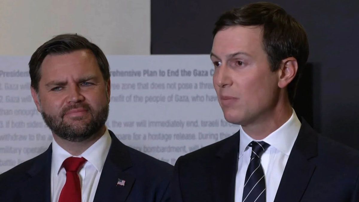 J.D. Vance y Jared Kushner. El vice y el yerno de Trump. La voz de EE.UU. en Islamabad. (Foto: A24.com)
