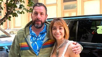 Así fue el inesperado encuentro entre María Becerra y Adam Sandler en Nueva York: Hoy cumplí mi sueño