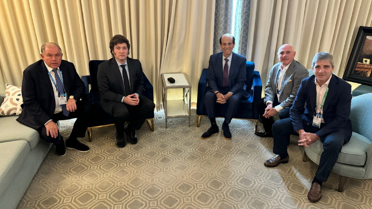 Javier Milei se reunió con el Presidente del Instituto Milken. (Foto: Oficina del Presidente)