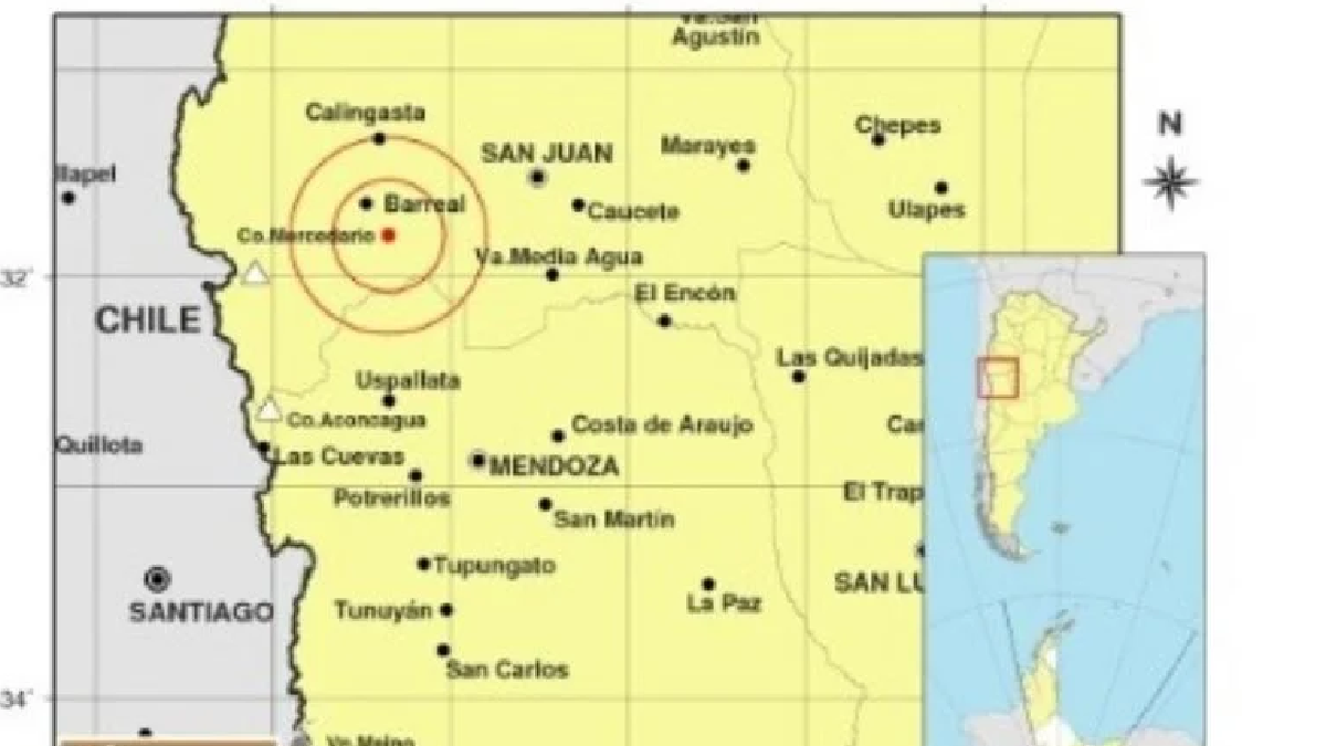 Un sismo de 4.8º sacudió con gran intensidad a Mendoza (Foto: INPRES)