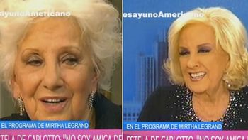 Mirtha Legrand y Estela de Carlotto reconciliadas