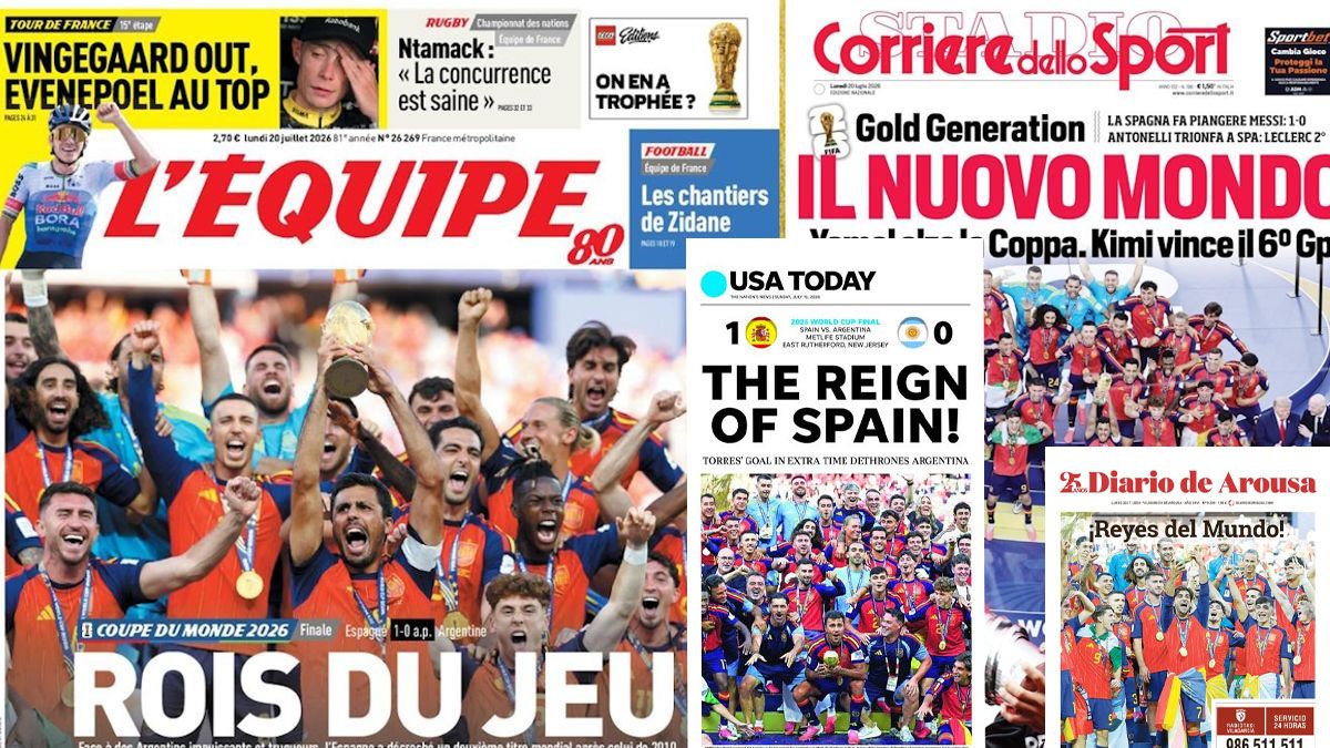 Elogios a España como campeona y críticas al juego de la Argentina. El resumen de la prensa internacional. (Foto: A24.com)