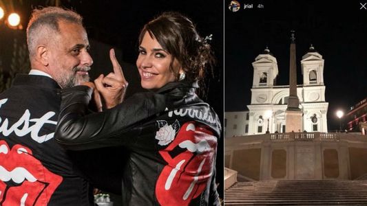 Las primeras postales de la luna de miel de Jorge Rial y Romina Pereiro en Italia