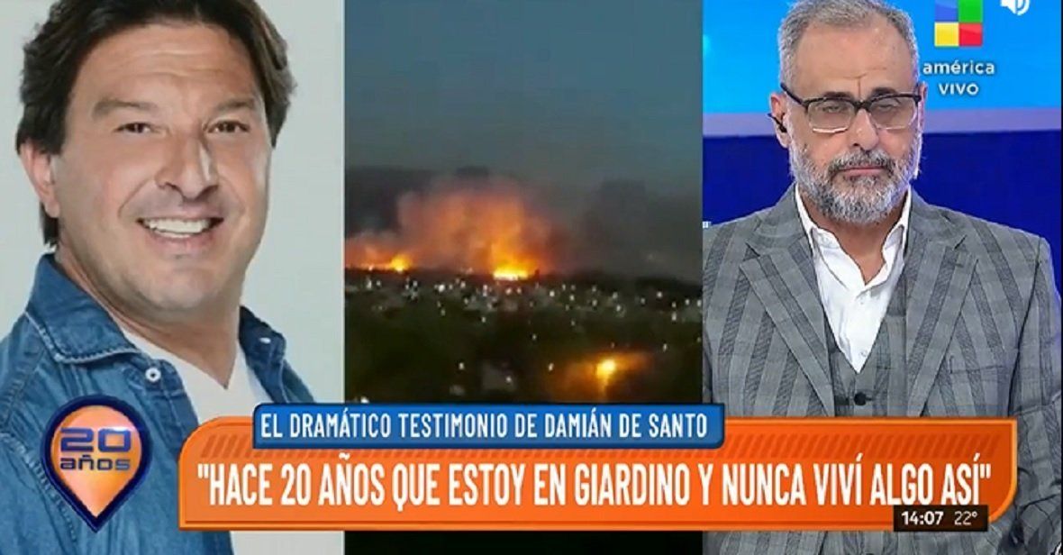 Dramático testimonio de Damián de Santo: En media hora teníamos el fuego en la puerta, nunca viví algo así