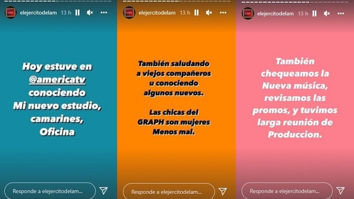 Ángel de Brito contó que ya estuvo conociendo los estudios de América TV desde donde saldrá el programa, entre otras cosas. 
