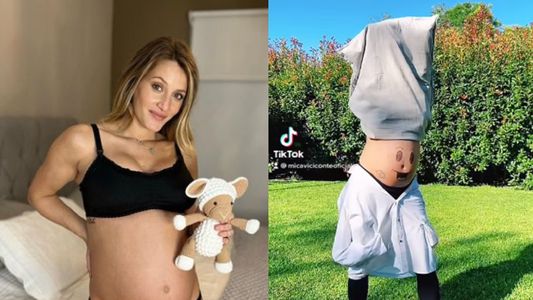 El divertido baile de Mica Viciconte luciendo su pancita