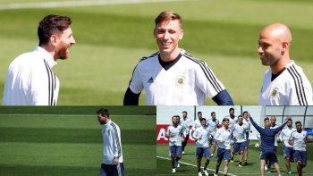 El entrenamiento en fotos de la selección a horas del debut