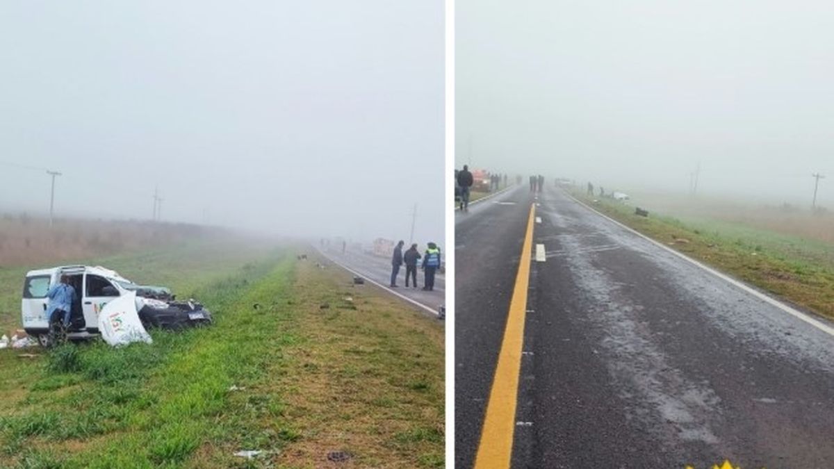 Ambos vehículos impactaron de frente en el kilómetro 378 de la Ruta Nacional 12. (Foto: Análisis Digital)
