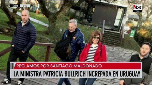 Increparon a Patricia Bullrich en Uruguay por Santiago Maldonado