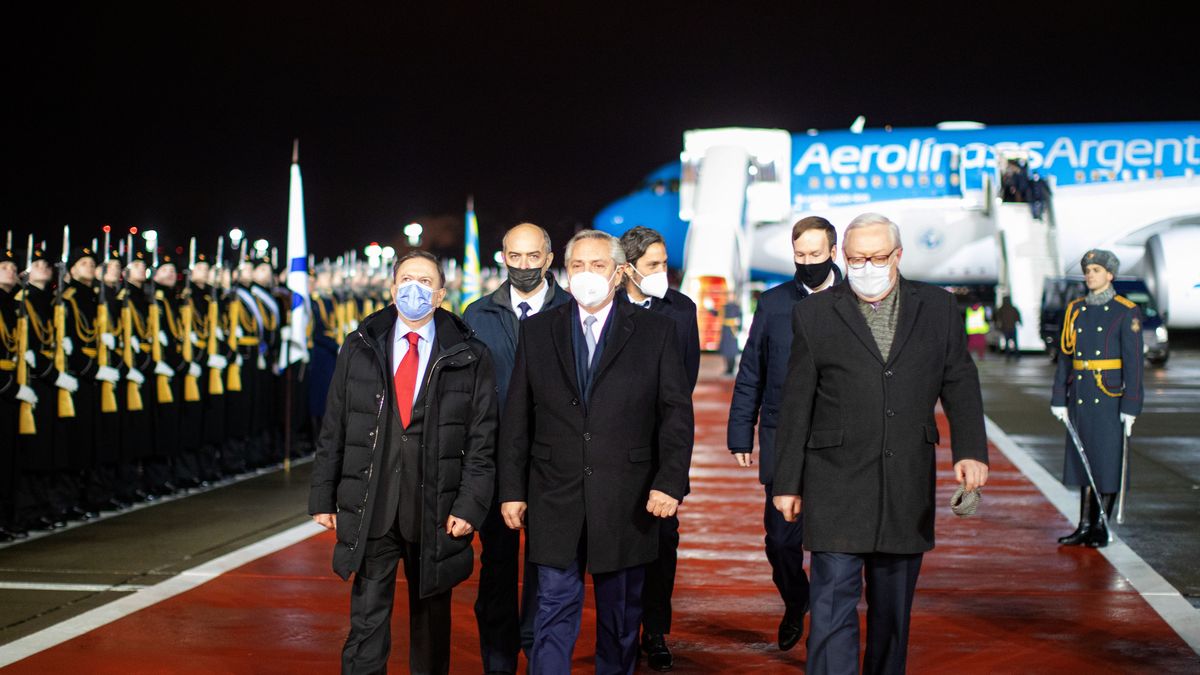 Alberto Fernández llegó a Rusia y mañana se reunirá con Vladimir Putin. (Foto: Télam)