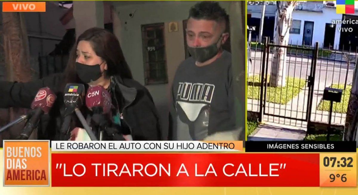 Inseguridad en Almirante Brown: le robaron el auto con el hijo adentro y lo tiraron a una cuadra