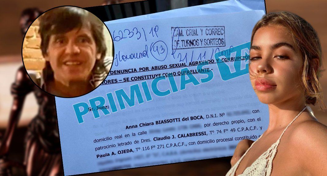 Anna Chiara denunció formalmente a Ricardo Biasotti por abuso sexual agravado y corrupción de menores