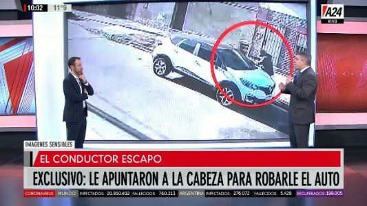 Impactante robo a un conductor a punta de pistola en La Tablada
