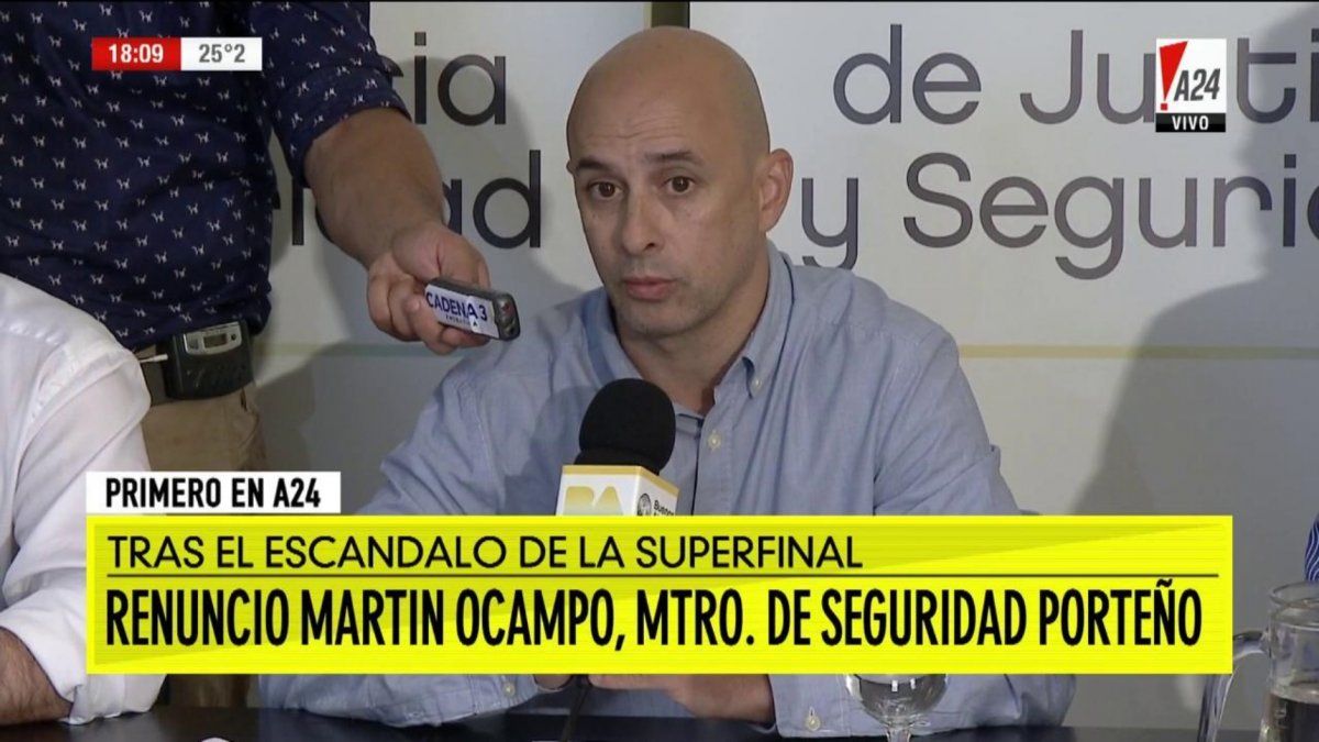Ocampo renunció como ministro de Seguridad porteño y la Vicejefatura absorbe la cartera