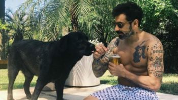 Reapareció el Pocho Lavezzi: pileta y cerveza