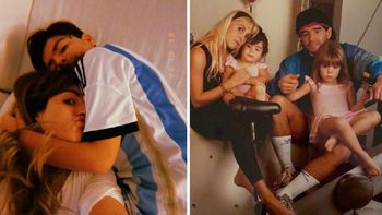 Gianinna compartió un emotivo momento de Benjamín con Diego Maradona y Claudia Villafañe