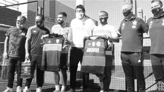 A un año de la final de Flamengo ante River, Boca homenajeó a Gabigol