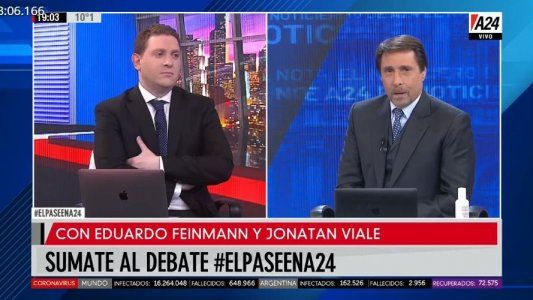 Durante el pase, Eduardo Feinmann y Jonatan Viale analizaron la validez legal del DNU que prohíbe las reuniones sociales