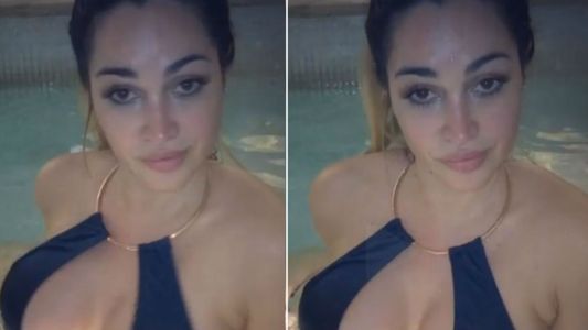 Sensual video en una piscina de Belén Francese