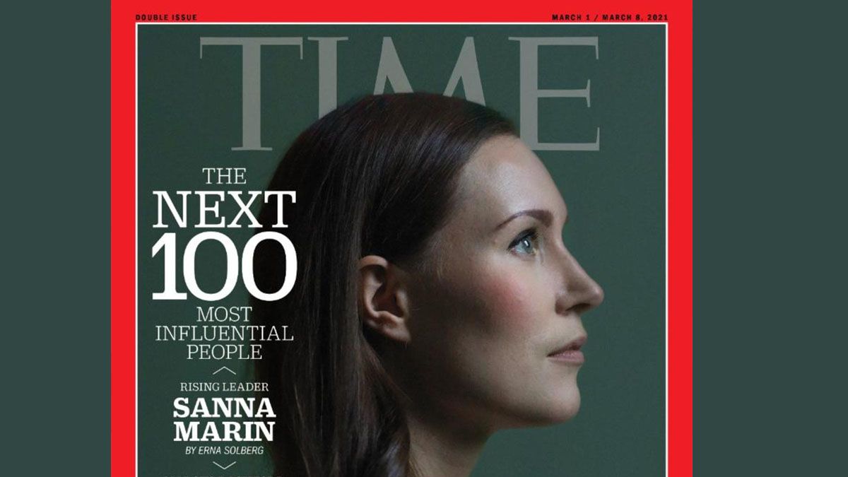 Sana Marin, desafía a Putin, una de las mujeres líderes más influyentes del mundo para la revista TIME (Foto: TIME)