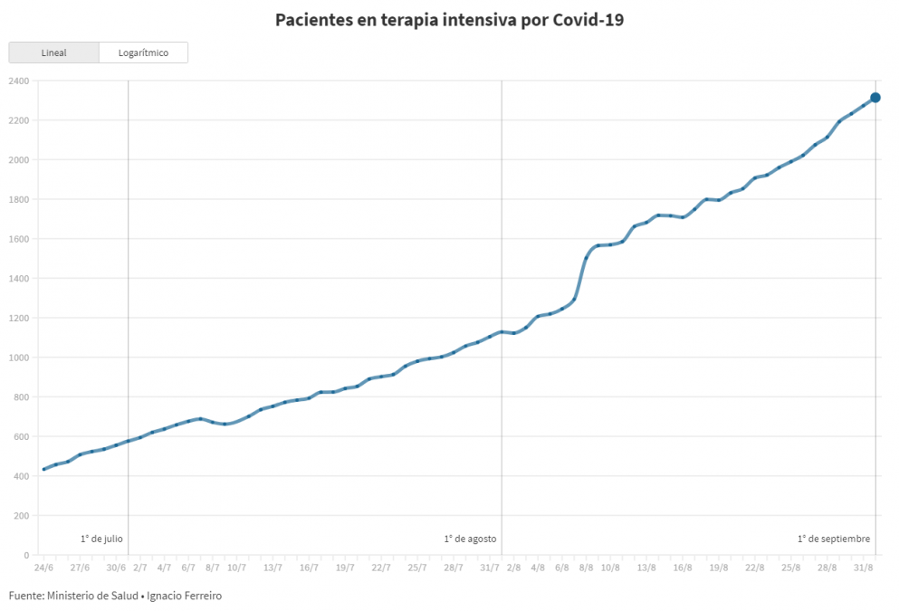 Sistema de salud en alerta: en dos meses se cuadruplicaron los pacientes con Covid-19 en terapia intensiva