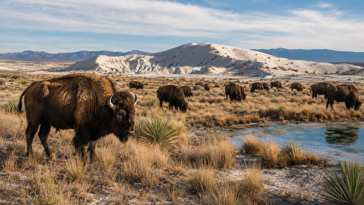 Fracasaron al plantar árboles y soltaron 50 bisontes en un desierto abandonado