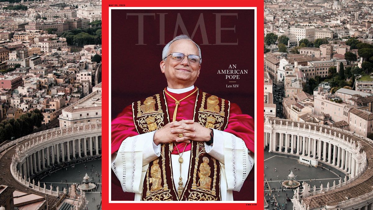 El primer Papa norteamericano ya es tapa de la revista TIME. (Foto: Time)