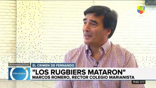 El conmovedor testimonio del rector del colegio de Fernando: Ojalá que a estos chicos les movilice algo lo que hicieron