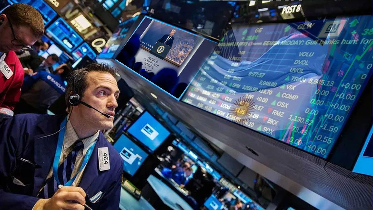 La Argentina sufre en Wall Street por la incertidumbre del discurso de Donald Trump en Davos. (Foto: A24.com)