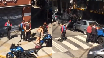 VIDEO:  Una mujer con una faca intentó sacarle el arma a un policía en Floresta