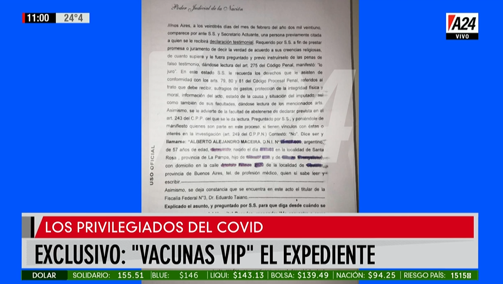 Exclusivo I El expediente del vacunatorio VIP: los detalles sobre cómo fue el operativo en el Ministerio de Salud