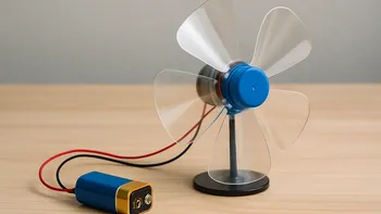 Cómo hacer un ventilador casero con una botella de plástico y una batería