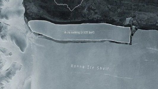 Así se separó el iceberg más grande del mundo en la Antártida