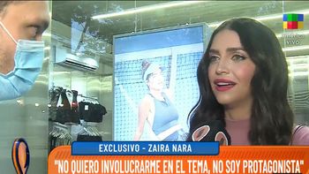 Zaira Nara presentó su línea de ropa deportiva pero tuvo que hablar de su marido