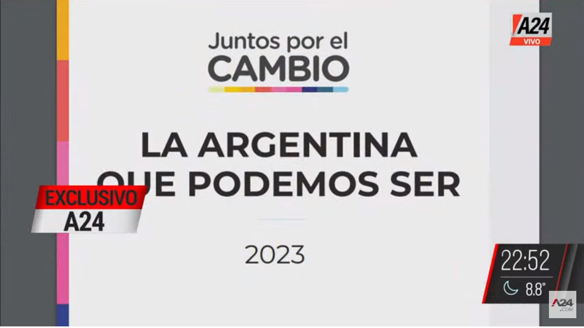 Los presidentes de los partidos que integran Juntos por el Cambio presentaron un Acuerdo Programático (Foto: Captura A24).