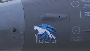El curioso detalles en uno de los aviones F-16 en honor al Presidente