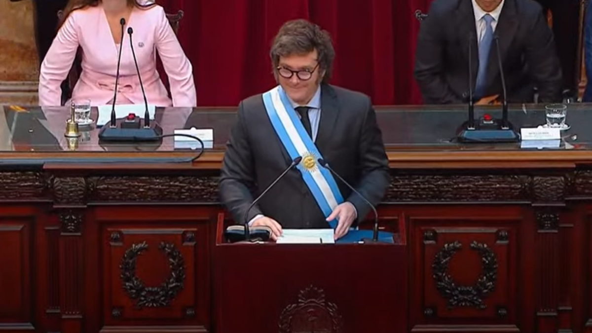 El presidente Javier Milei en el Congreso
