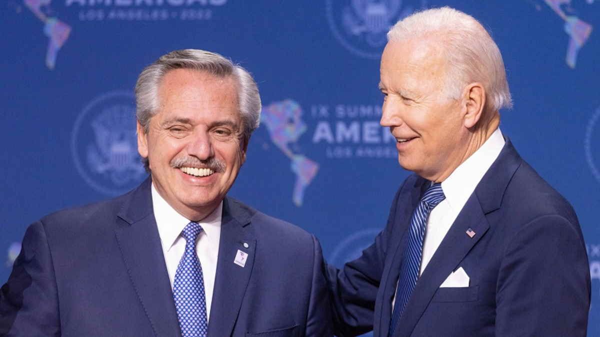 Alberto Fernández y el presidente de Estados Unidos, Joe Biden. (Foto: Télam)