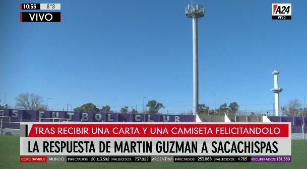 El club Sacachispas tuvo un guiño del ministro de Economía Martín Guzmán