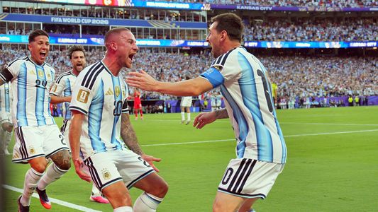 El golazo de cabeza de Alexis Mac Allister para abrir el partido de la Selección Argentina ante Suiza