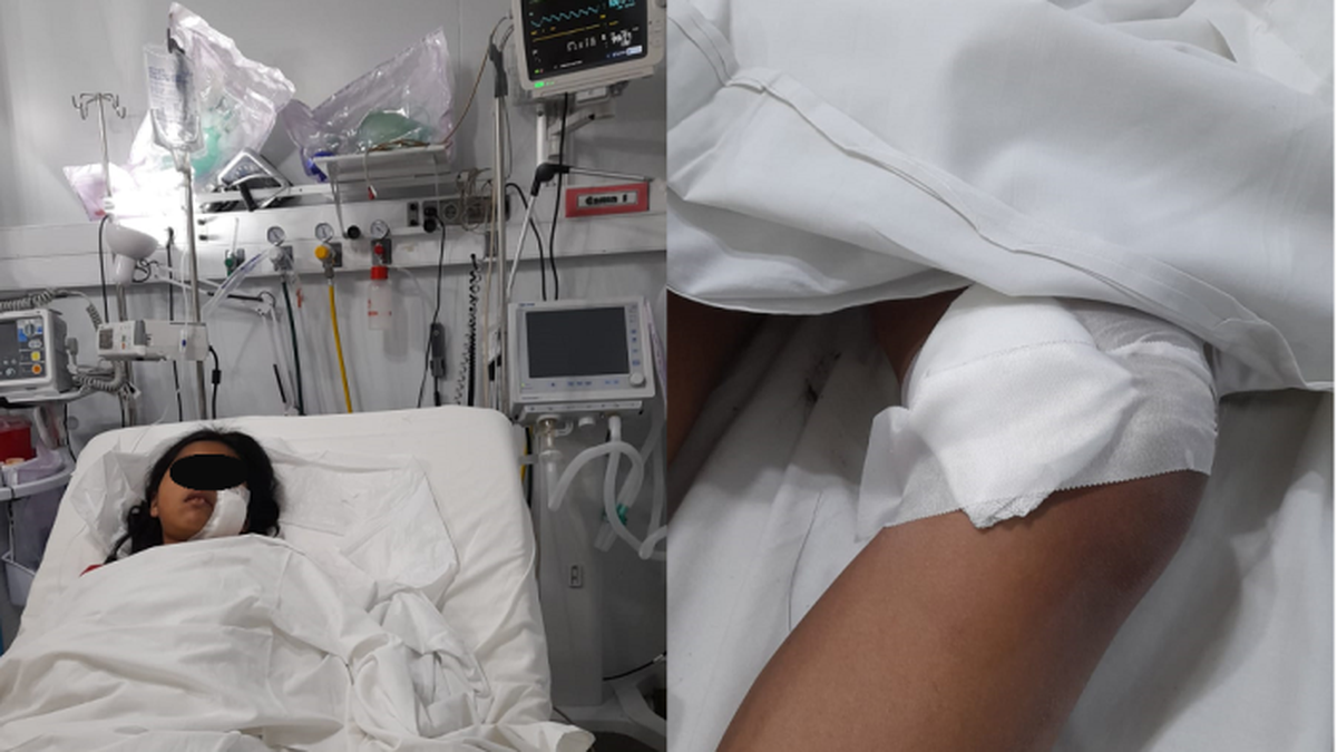 La nena de 13 años debió ser trasladada de urgencia a un centro médico tras recibir cinco puñaladas en Florencio Varela (Foto: Twitter).