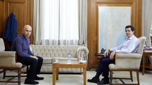 Hermética reunión de De Pedro y Larreta en Casa Rosada en medio de la polémica por los runners