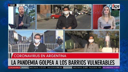 A24 recorre la Villa Azul, Itatí y la 1-11-14 mientras se hacen los testeos